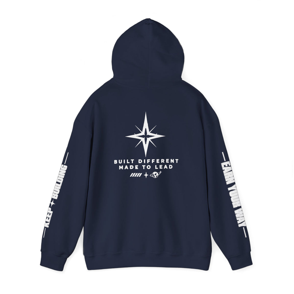 Built Different black graphic hoodie by arvixdesignz