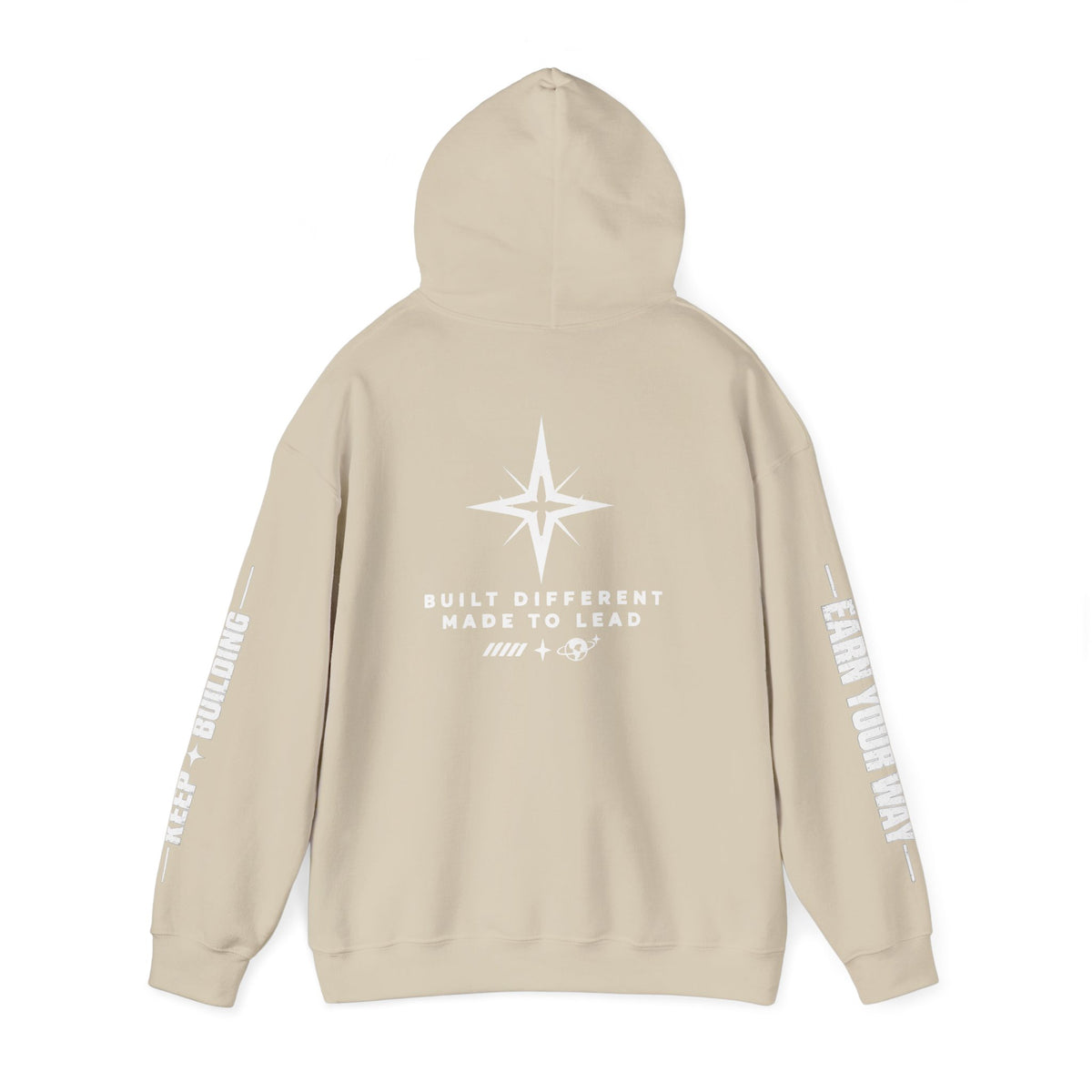 Built Different black graphic hoodie by arvixdesignz