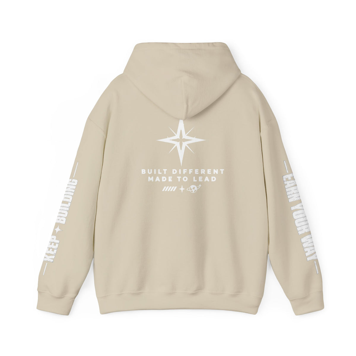 Built Different black graphic hoodie by arvixdesignz