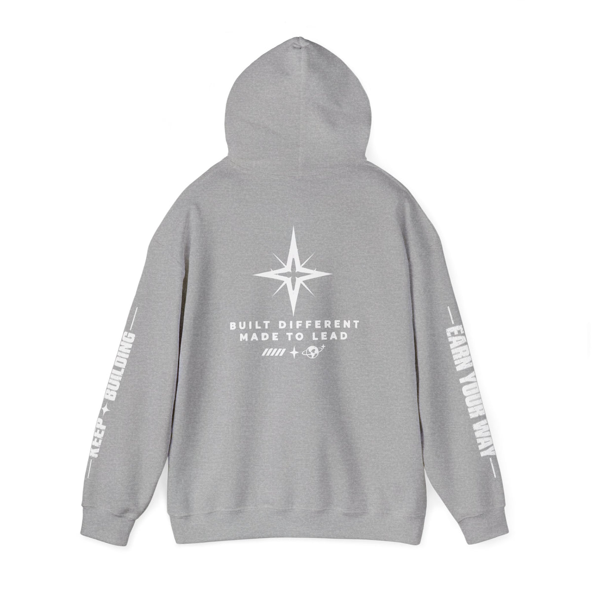 Built Different black graphic hoodie by arvixdesignz