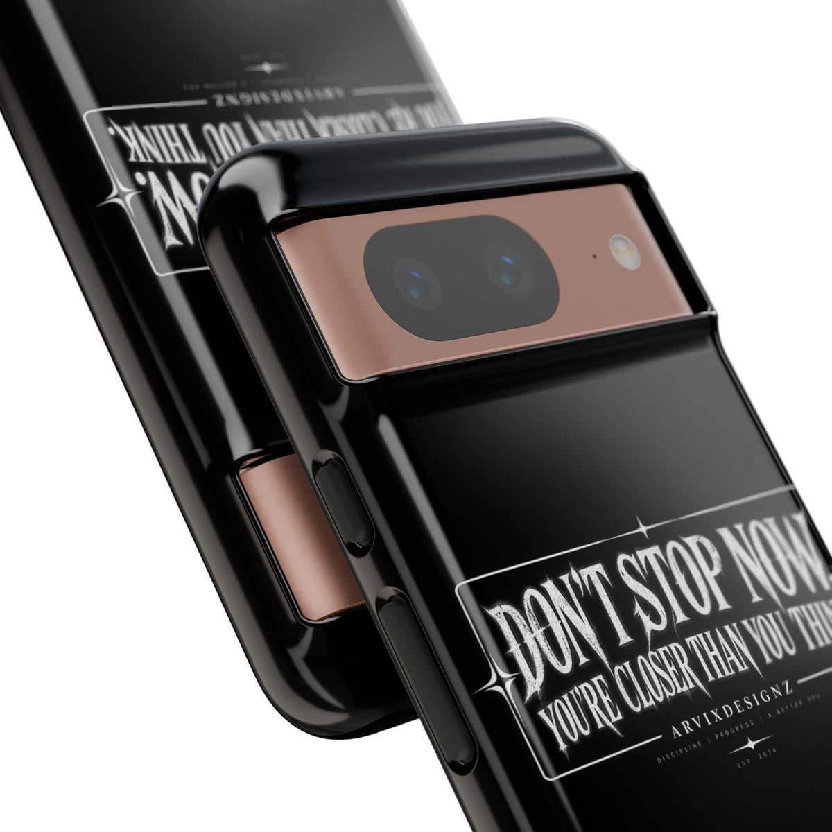 Motivational 'Don't Stop Now — You're Closer Than You Think' tough phone case