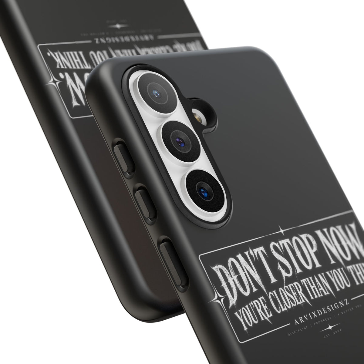 Motivational 'Don't Stop Now — You're Closer Than You Think' tough phone case