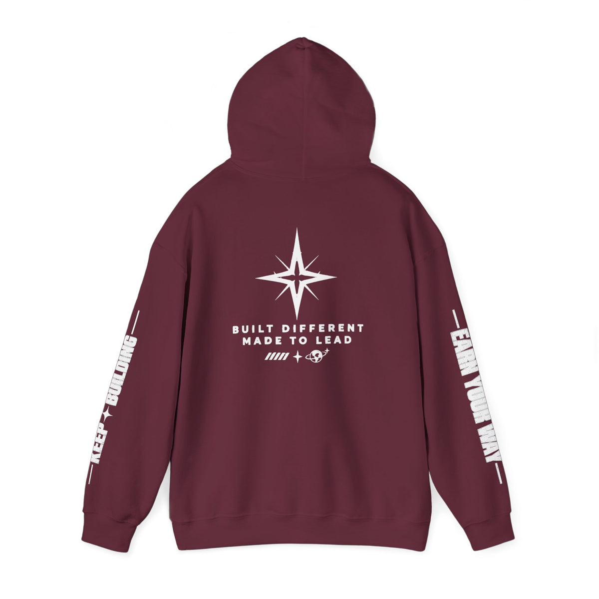 Built Different black graphic hoodie by arvixdesignz