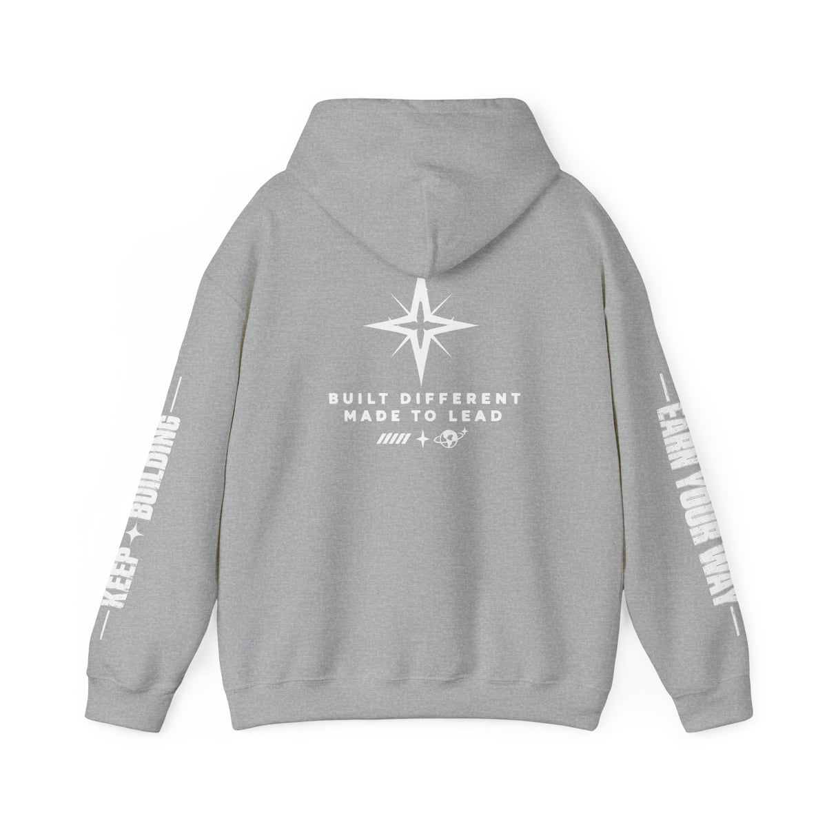Built Different black graphic hoodie by arvixdesignz
