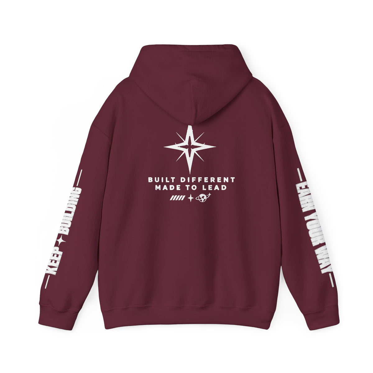 Built Different black graphic hoodie by arvixdesignz