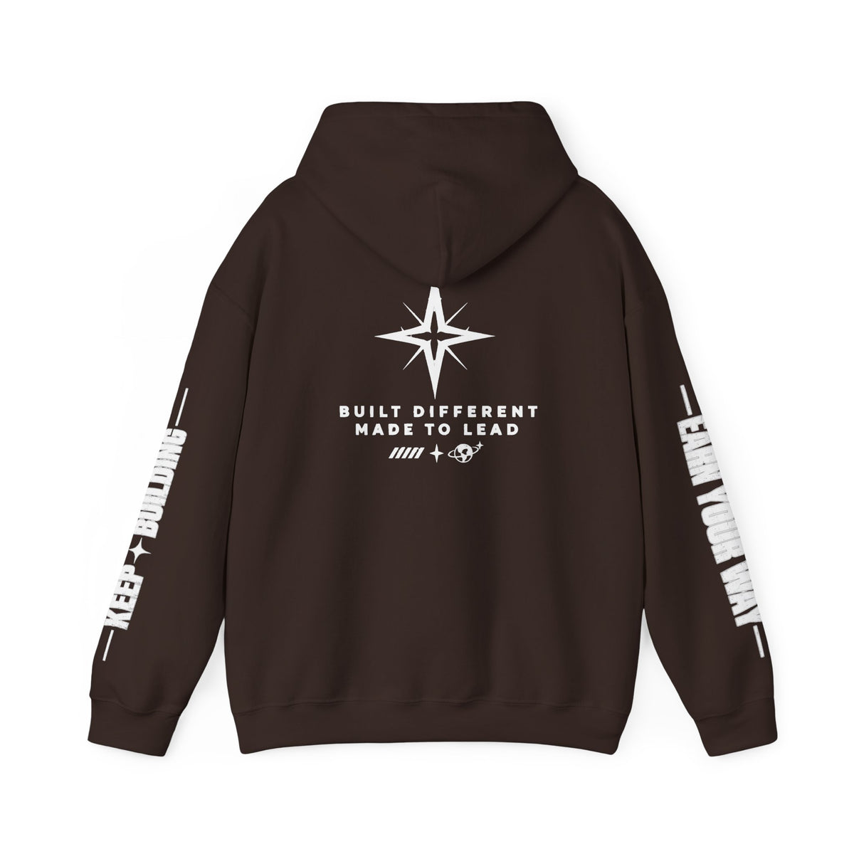 Built Different black graphic hoodie by arvixdesignz