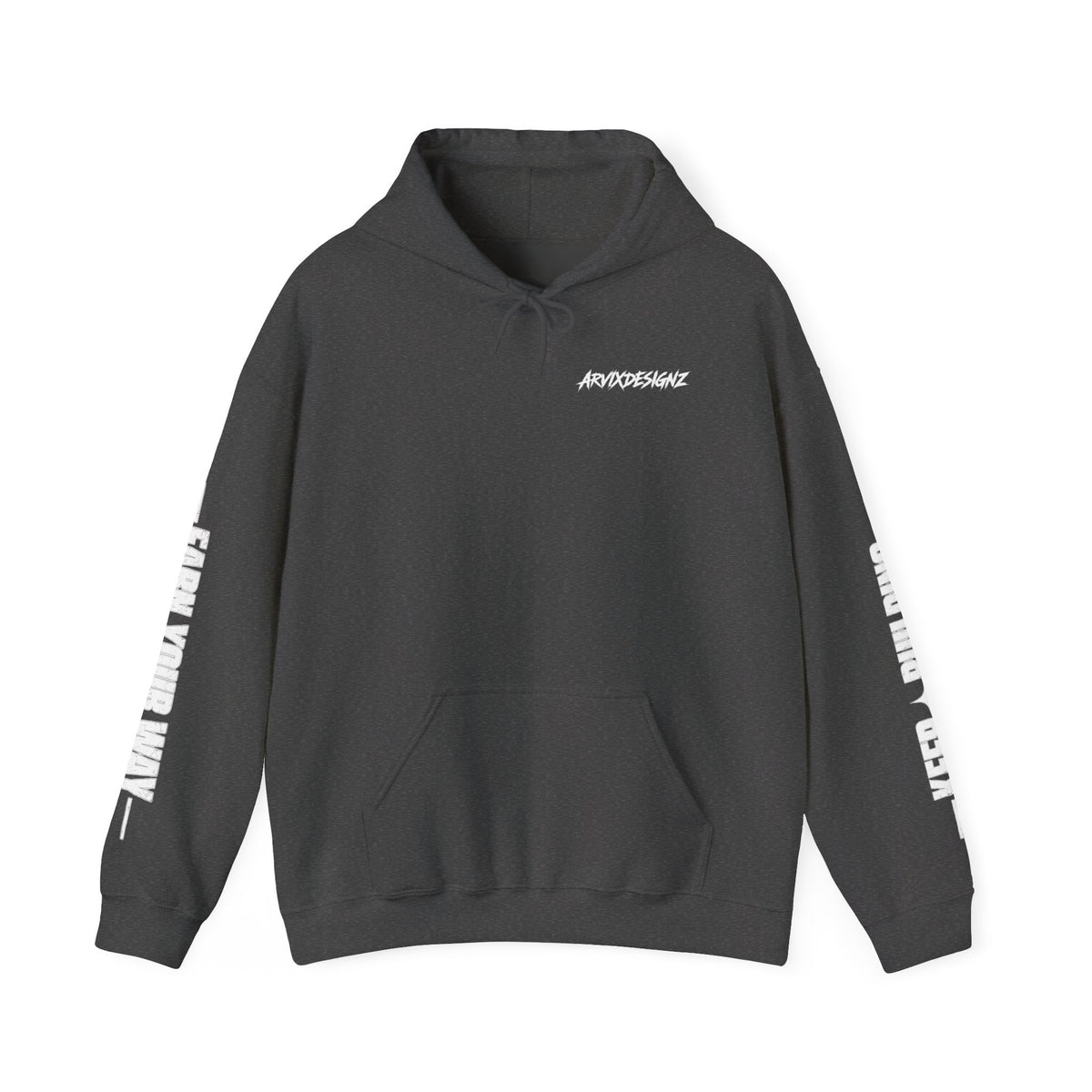 Built Different black graphic hoodie by arvixdesignz