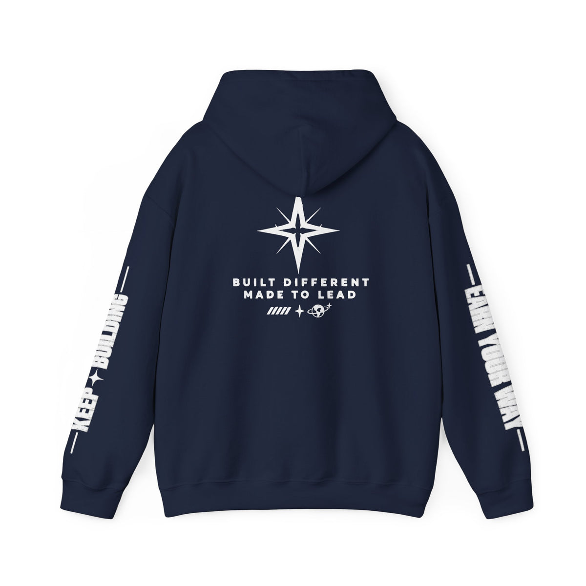 Built Different black graphic hoodie by arvixdesignz