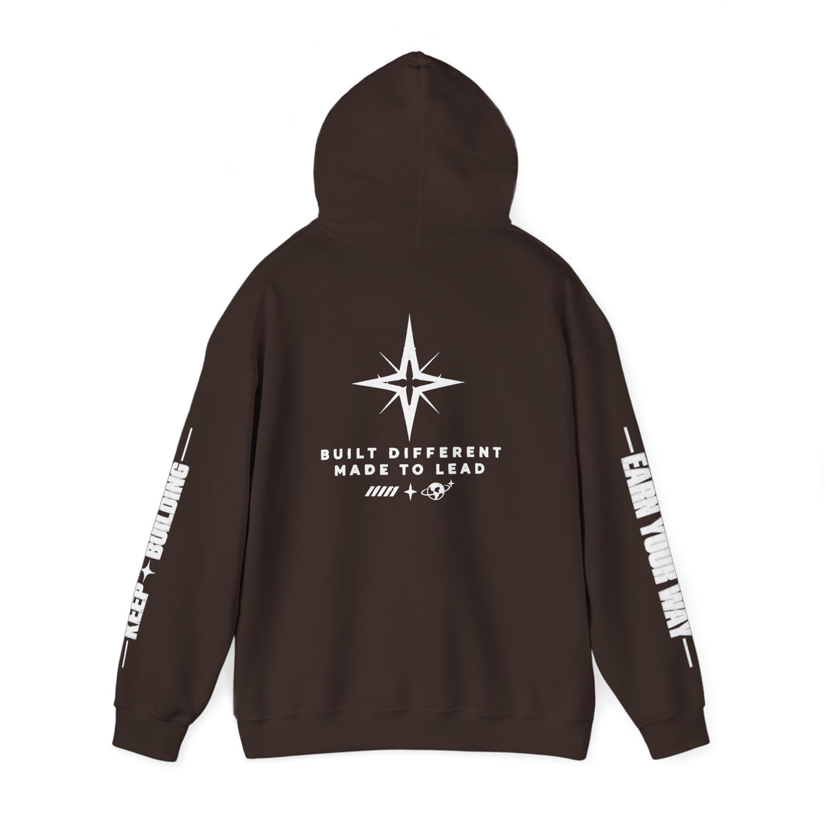 Built Different black graphic hoodie by arvixdesignz