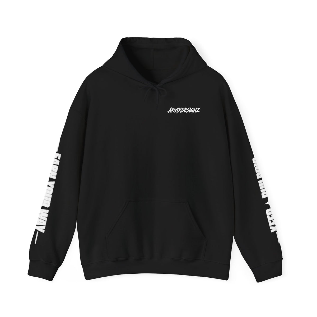 Built Different black graphic hoodie by arvixdesignz