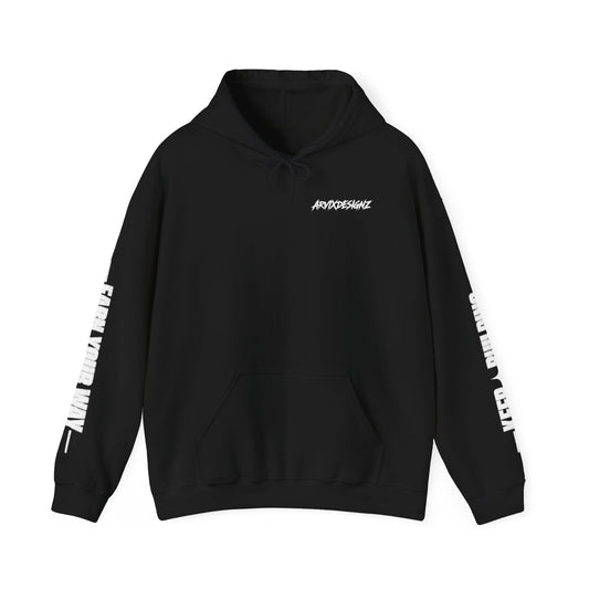 Built Different black graphic hoodie by arvixdesignz