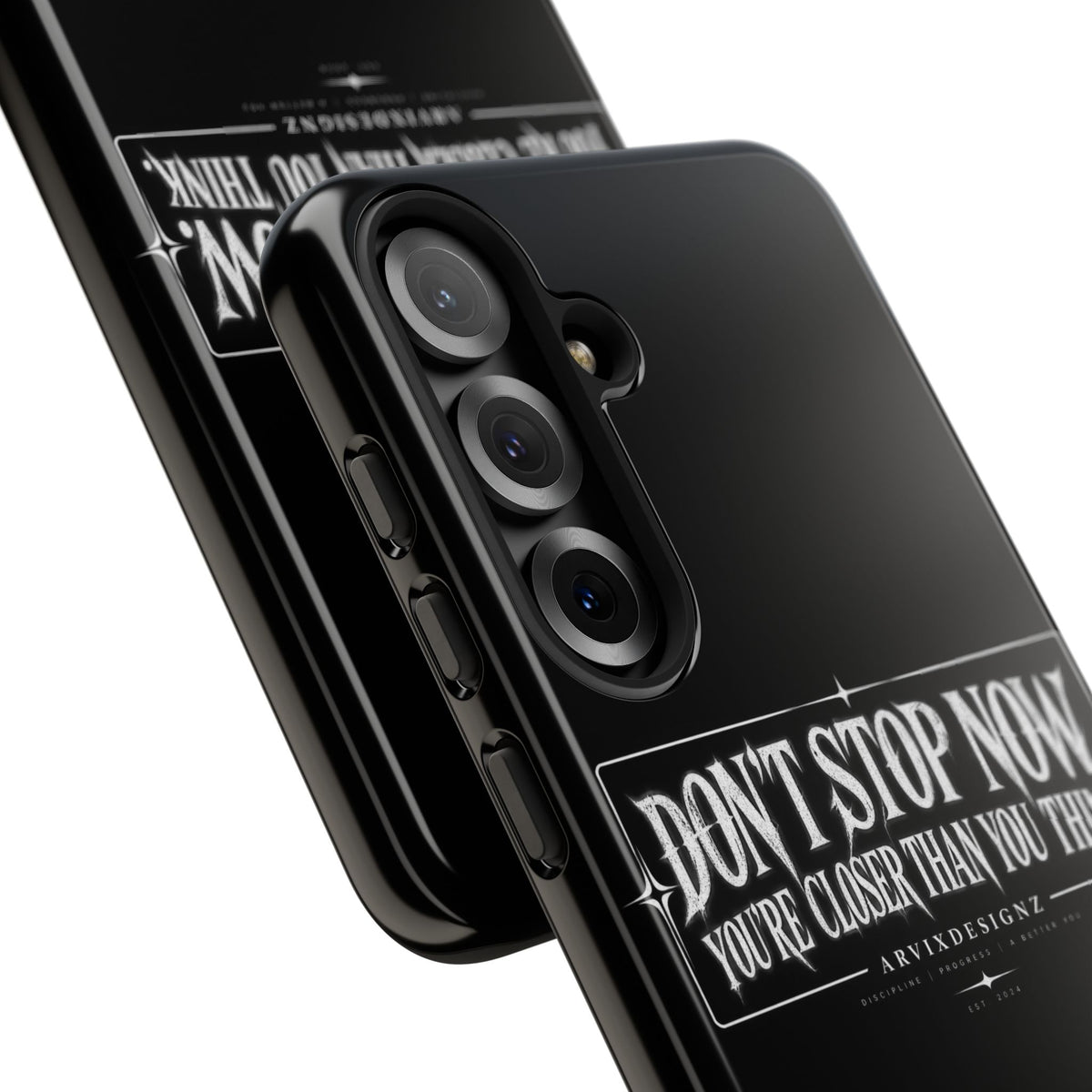 Motivational 'Don't Stop Now — You're Closer Than You Think' tough phone case